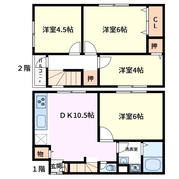 北千住4丁目戸建 間取り図