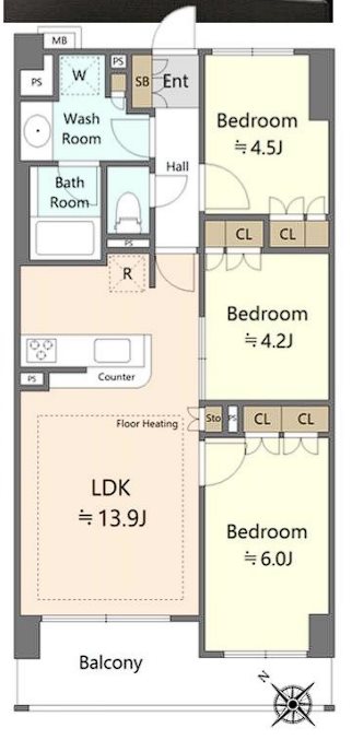 プレシス東日暮里 間取り図