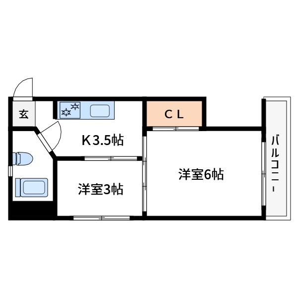 大和マンション（ダイワ） 303号室 間取り