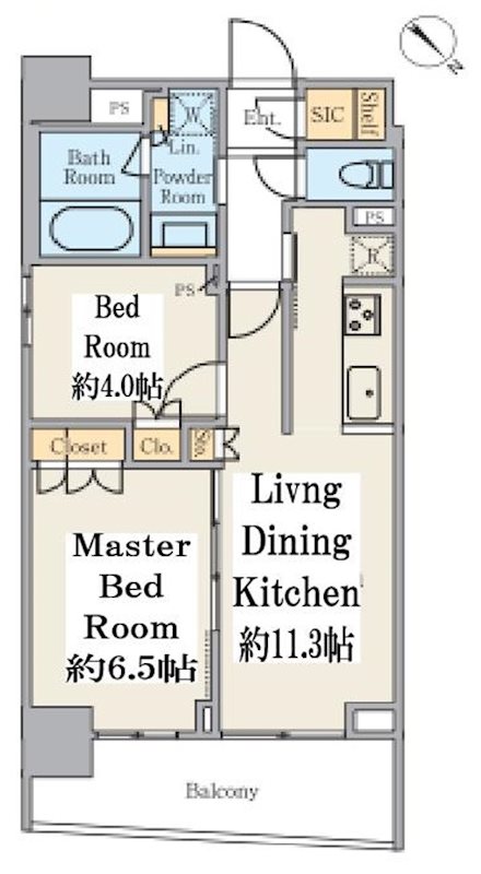 クレストコート日本橋浜町 間取り図