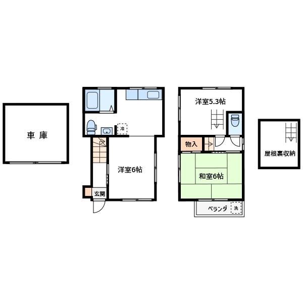 弥生町1丁目戸建 間取り図