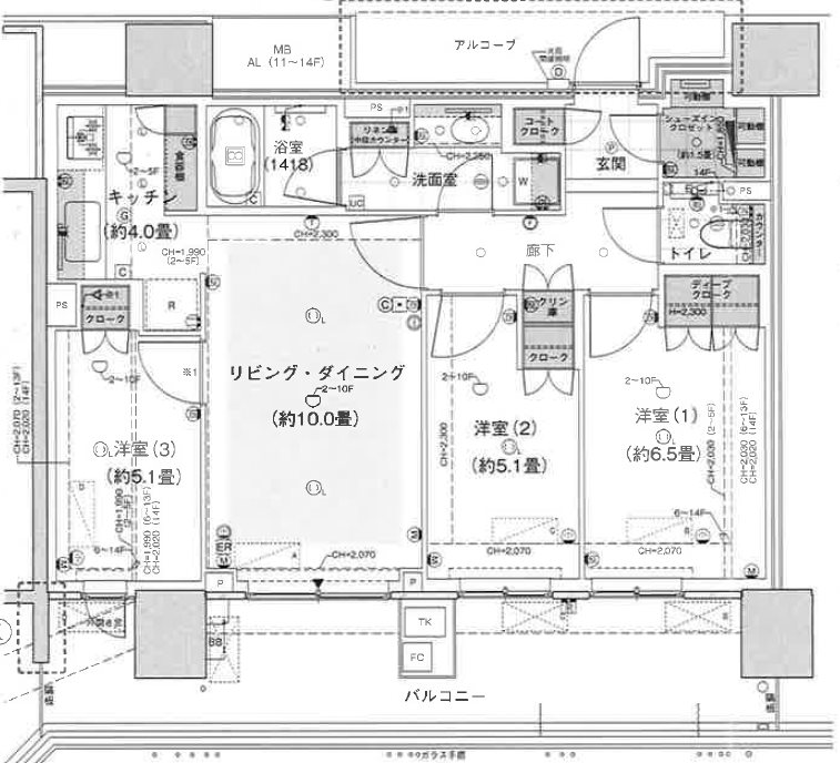 HARUMI FLAG SUN VILLAGE D棟 間取り