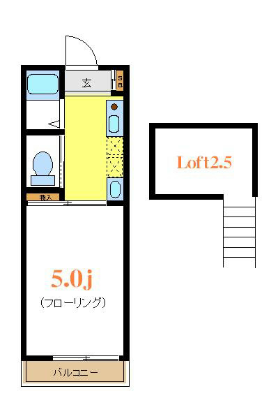 スカイルーム 202号室 間取り