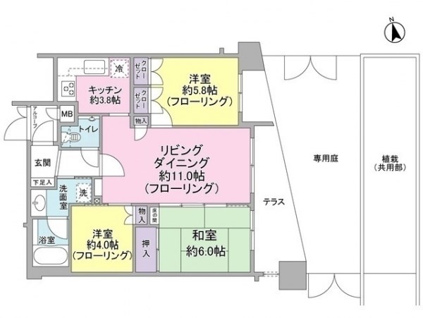 セトルコート大島 間取り図