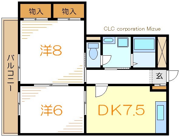 ＮＫマンション  202号室 間取り