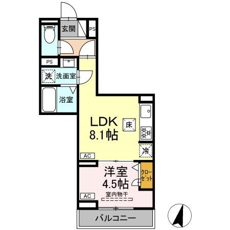 グラナーデ西瑞江 206号室 間取り