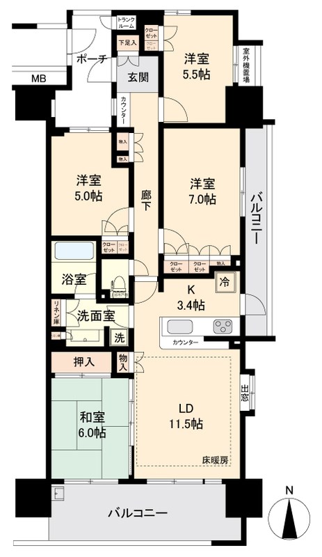 東京ソシオグランデ  間取り