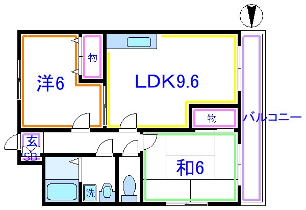 マンション友義Ⅱ 間取り図