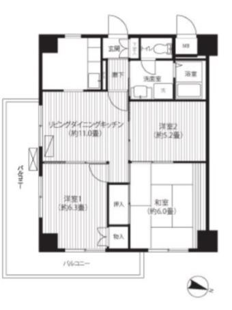 スカイフォーラム小岩 間取り図