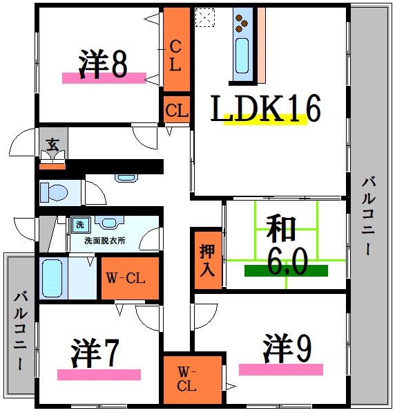 ガーデンコート埜乃里(ノノサト)   間取り図