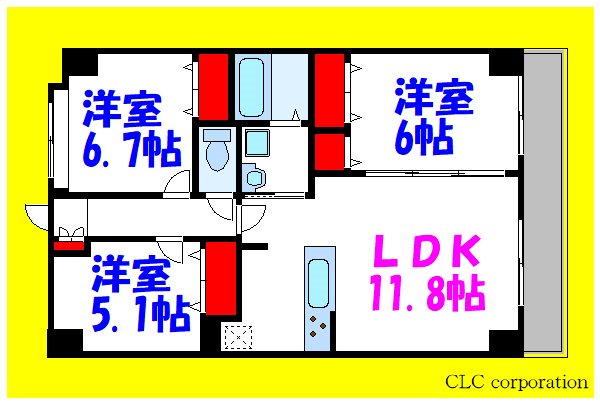 グロリア参番館 間取り図