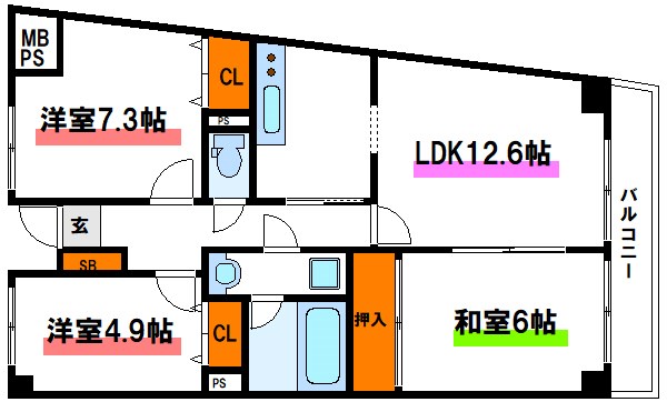 イーストヒル町屋 間取り図