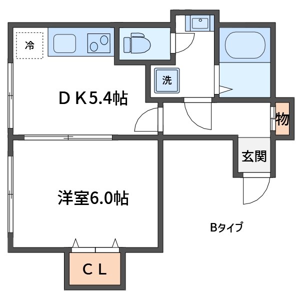 IIDA　CORP 102号室 間取り