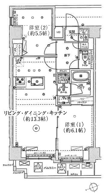 スパシエ千住大橋 間取り図