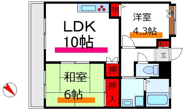 プレステージ新井 間取り図