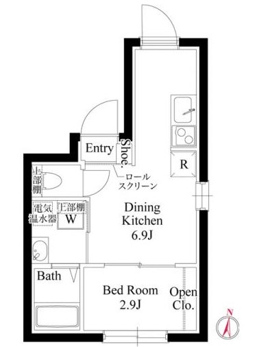 CASA　GRAZIE西大島 間取り図