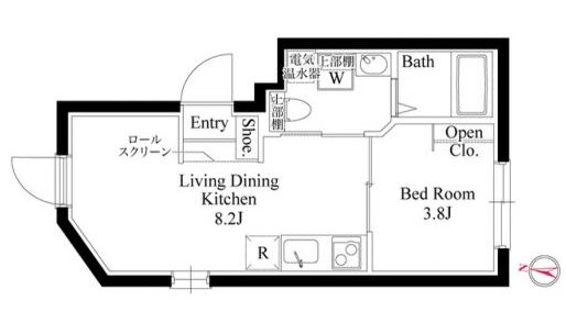 CASA　GRAZIE西大島 間取り図