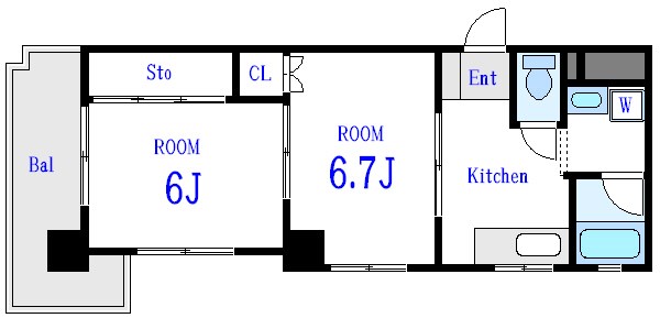 メゾン荒川Ⅱ 間取り図