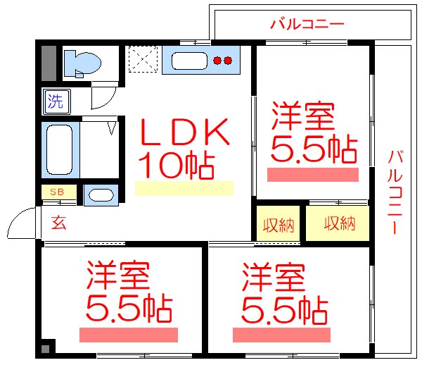 寿コーポラス 間取り図