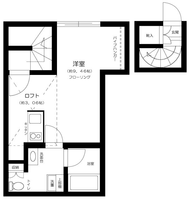 ｋｉｂａ　ｆｌａｇｇｅ 間取り図