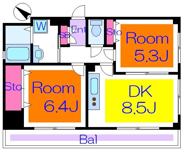 ヴェルジェ扇 間取り図