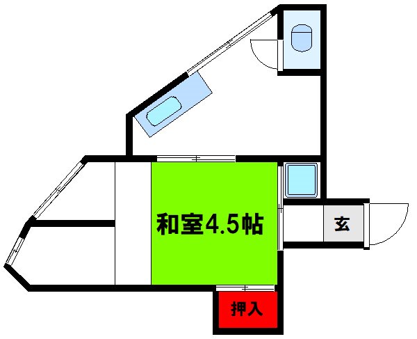 堀荘 202号室 間取り