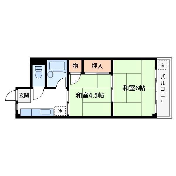 アサヒマンション 間取り図