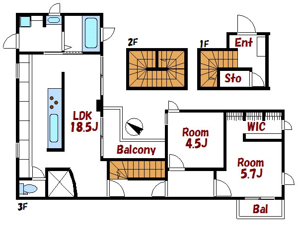 Herb Garden House  02号室 間取り