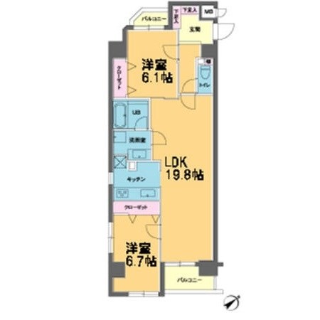 カスタリア入谷 間取り図