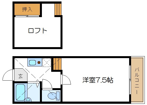 グランシャリオⅡ 105号室 間取り