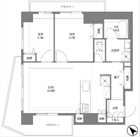 プロスペクト清澄庭園 間取り図