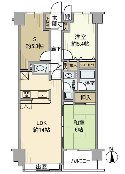 日神パレステージ五反野第2 間取り図