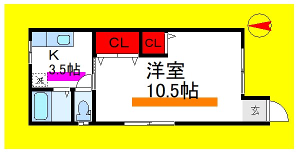 桂マンション 101号室 間取り