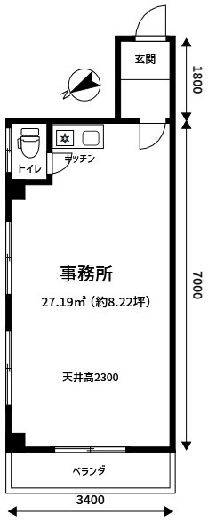 第五さくらコーポ 201号室 間取り