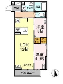 グラナーデ滝野川  間取り図