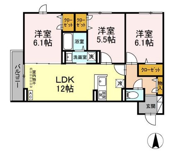 グラナーデ扇Ⅲ 間取り