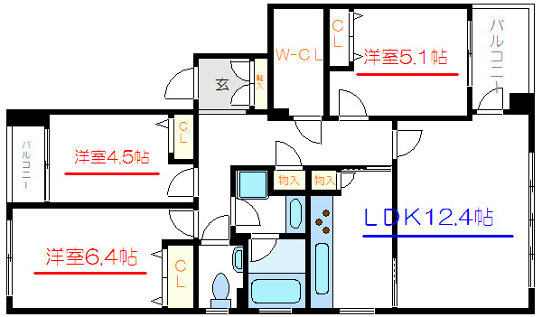 グランドコート 間取り図