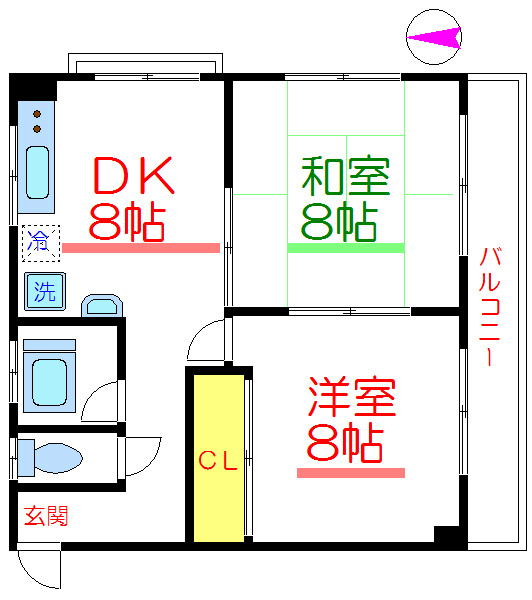 橋中マンション 301号室 間取り