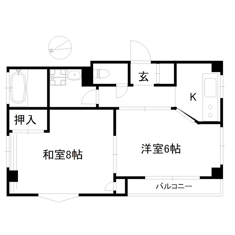 ハイネスイイダ  201号室 間取り