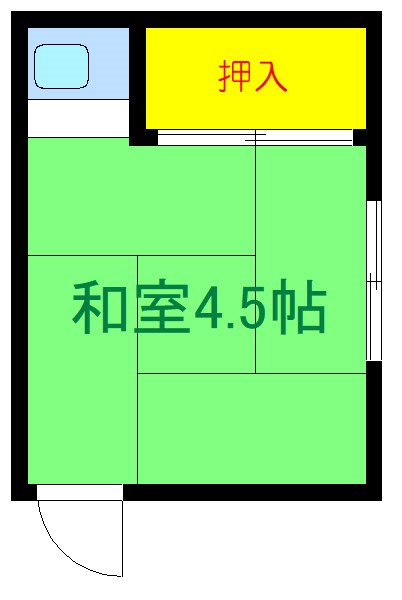 コスモス荘 206号室 間取り