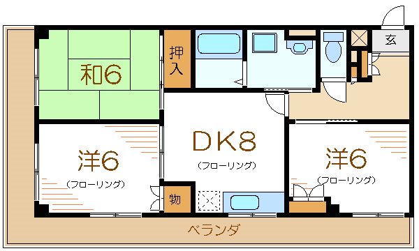 マンションヤマキ 308号室 間取り