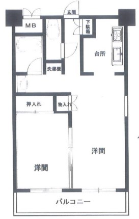 プラザホワイトＢ 間取り図