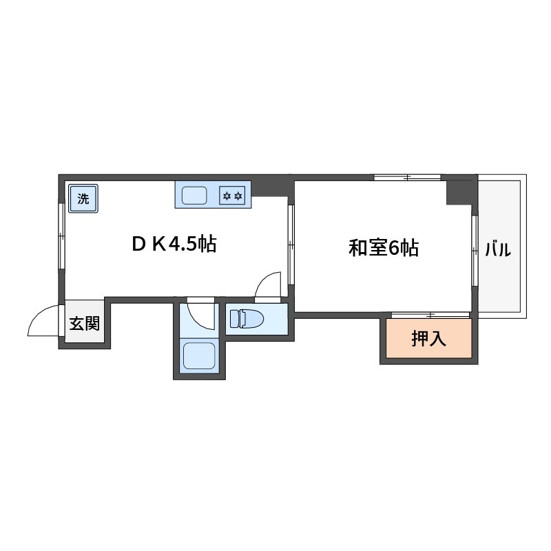 沖コーポ   間取り図