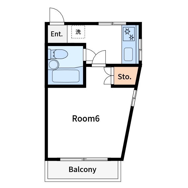 福山アパート 間取り図