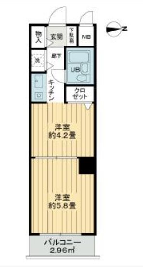 ライオンズマンション田端第２  間取り図