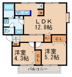 サンビレッジ保塚Ⅰ 間取り図