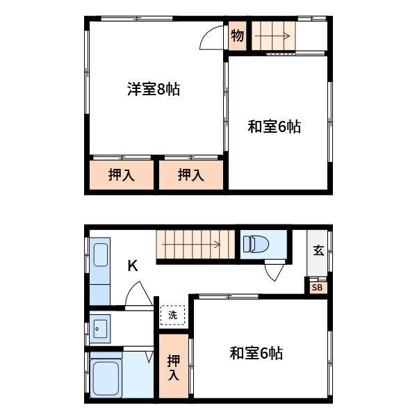 西瑞江３丁目戸建 間取り図