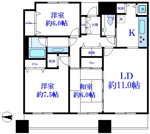 リバーサイド隅田セントラルタワーパレス  間取り