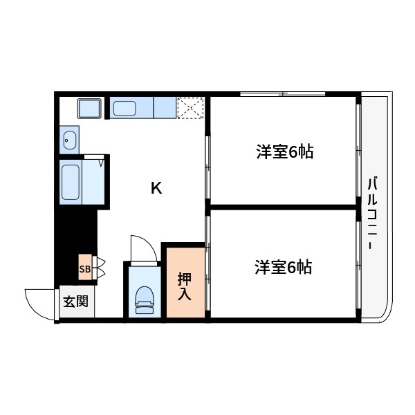 エクセル西一之江  101号室 間取り