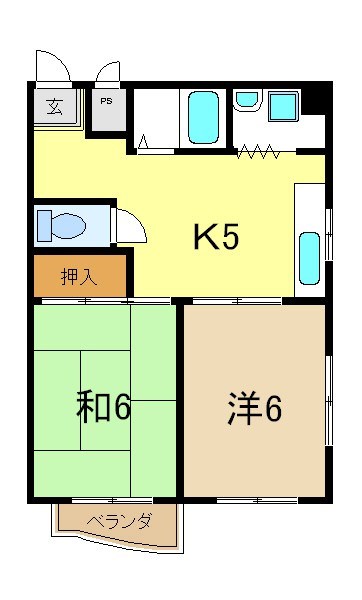 エクセル西一之江  201号室 間取り